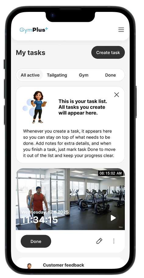 Task management screen